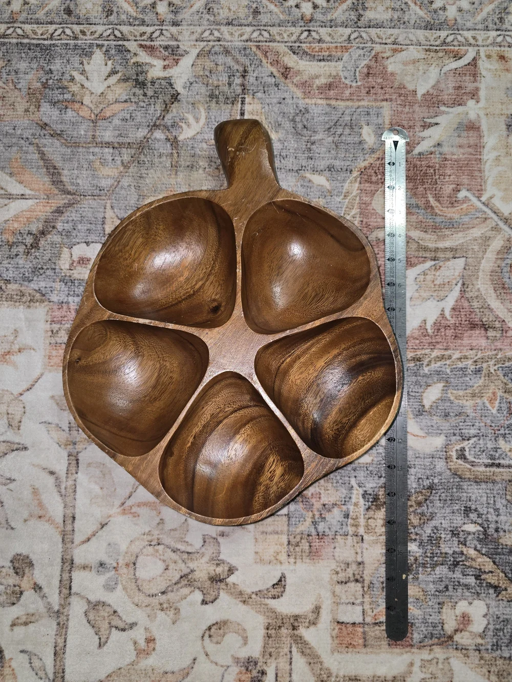 Hand-Carved Monkey Pod Wooden Serving Dish